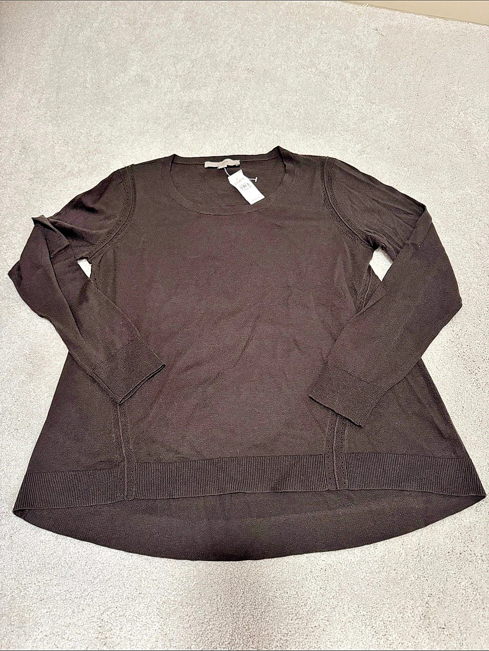 Ann Taylor LOFT Crew Neck Sweater in Brown Size Large NWT